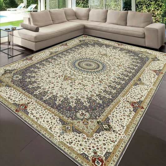 Retro Floral Print Mat Anti Slip Flat — Bathroom Doorway Kitchen Rug