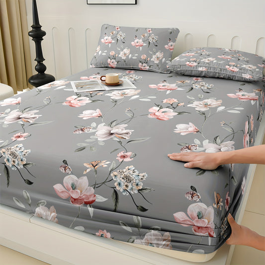 oral Fitted Sheet Deep Pocket Polyester — Non-Slip Wrinkle Resistant King Queen Twin