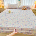Double Layer Gauze Fitted Sheet Floral Print — Breathable Mattress Cover for Bedroom