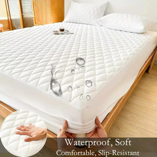 Waterproof Quilted Mattress Protector Extra Deep Fitted — Anti Allergy Mattress Cover