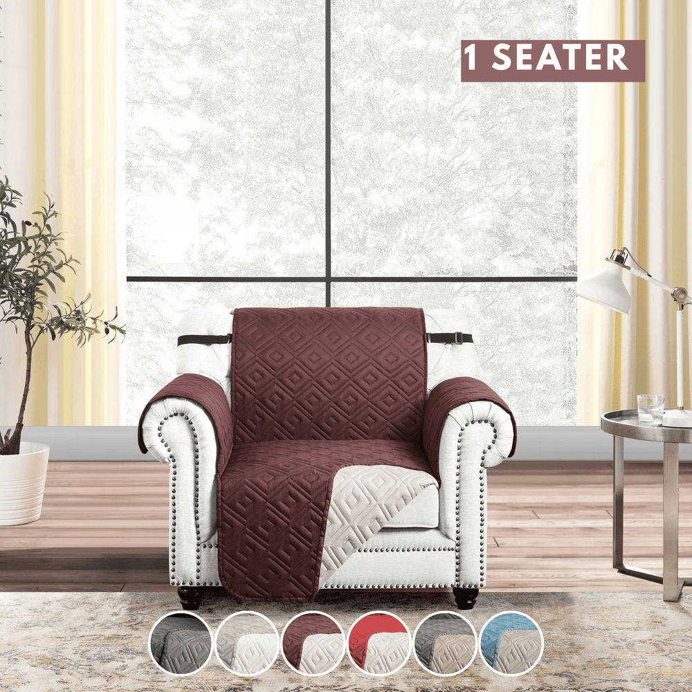 Recliner Sofa Cover Non Slip Quilted — Single Seat Furniture Protector for Living Room