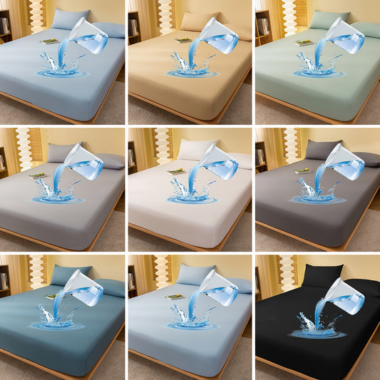 Waterproof Quilted Mattress Protector Deep Pocket — Stretch Fitted Cover 8-16 Inch