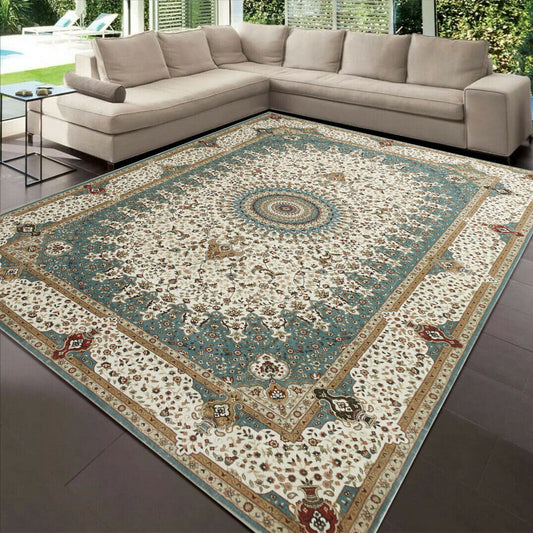Retro Floral Print Mat Anti Slip Flat — Bathroom Doorway Kitchen Rug