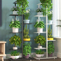 7-Tier Metal Plant Stand, Indoor and Outdoor — Black or White