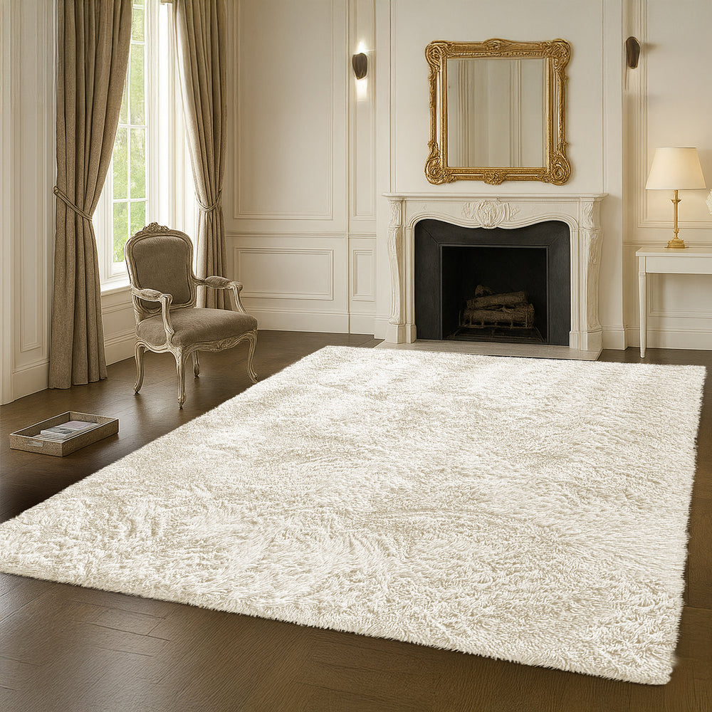 Fluffy Shag Area Rug Non-Slip — Plush Fur Mat for Living Room Bedroom