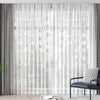 White Sheer Voile Curtains Rod Pocket Top — Net Curtain Panel 51 Inch Width