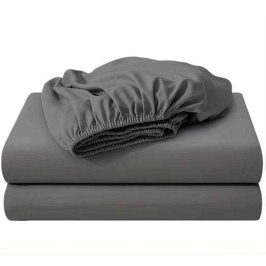 100% Cotton Fitted Sheet Deep Pocket — Single Double King Super King Sizes
