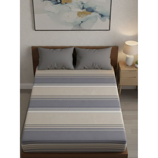 Printed Fitted Sheet Floral Pattern — Double King Size with Pillowcases