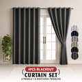 Blackout Curtains 2 Panel Set — Grommet Top Thermal Insulated Room Darkening Curtains for Bedroom Living Room
