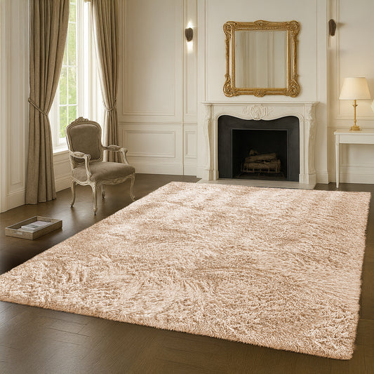 Fluffy Shag Area Rug Non-Slip — Plush Fur Mat for Living Room Bedroom