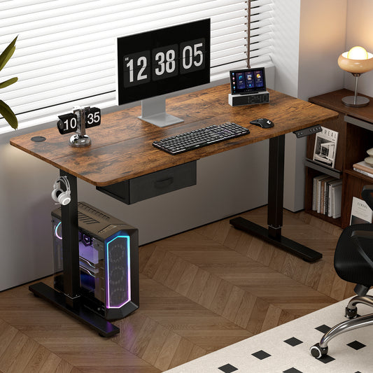 Electric Standing Desk with Drawer — image 1