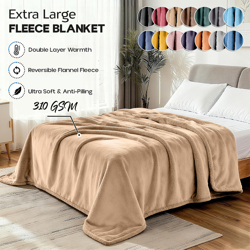 Soft Fleece Mink Throw Blanket | Faux Fur Plush Bed Sofa Blanket | All Season