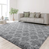 Fluffy Shaggy Area Rug Grey Anti Slip — Soft Carpet Floor Mat for Bedroom Living Room