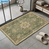 Retro Floral Print Mat Anti Slip Flat — Bathroom Doorway Kitchen Rug 80x50cm