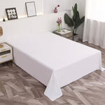 Microfiber Flat Bed Sheet Wrinkle Resistant — TXWDAQ Queen King Size Sheets