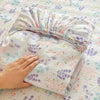 Double Layer Gauze Fitted Sheet Floral Print — Breathable Mattress Cover for Bedroom