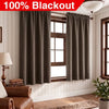 100% Blackout Curtains 2 Panel Set, Noise Reducing