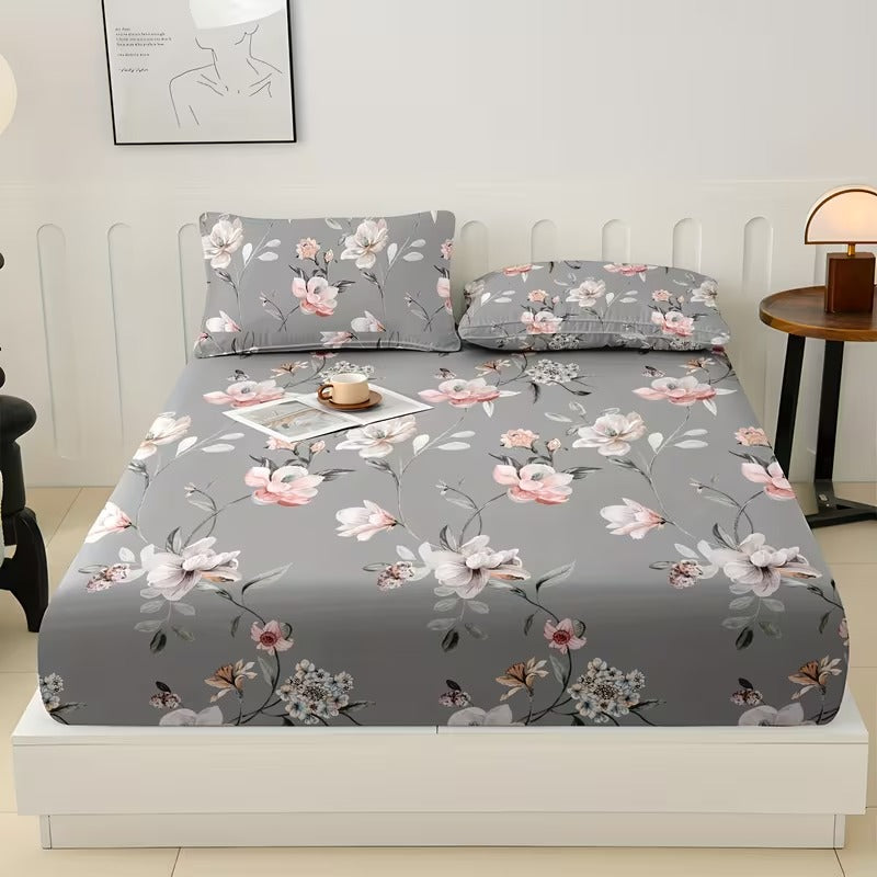 oral Fitted Sheet Deep Pocket Polyester — Non-Slip Wrinkle Resistant King Queen Twin