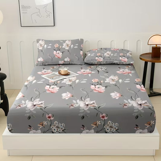 oral Fitted Sheet Deep Pocket Polyester — Non-Slip Wrinkle Resistant King Queen Twin