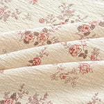 Double Layer Gauze Fitted Sheet Floral Print — Breathable Mattress Cover for Bedroom