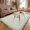 Fluffy White Shag Area Rug Non-Slip — Plush Fur Mat for Living Room Bedroom