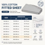 100% Cotton Fitted Sheet Deep Pocket — Single Double King Super King Sizes
