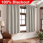 100% Blackout Curtains 2 Panel Set, Noise Reducing