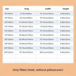 Fitted Bed Sheet Deep Pocket Cotton — Single Double King Super King Sizes