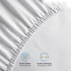 100% Cotton Fitted Sheet Deep Pocket — Single Double King Super King Sizes
