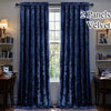 Crushed Velvet Curtains 2 Panels, Rod Pocket, Light Filtering