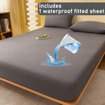 Waterproof Fitted Mattress Protector Sheet — Single Double King Size Bed Cover