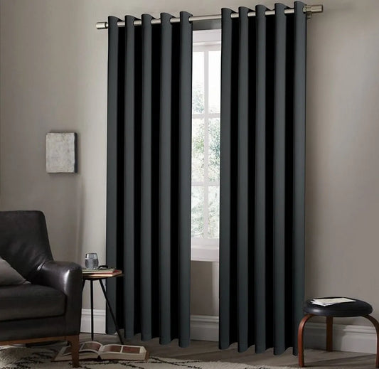 Blackout Curtains 2 Panel Set — Grommet Top Thermal Insulated Room Darkening Curtains for Bedroom Living Room