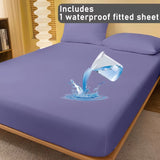 Waterproof Fitted Mattress Protector Sheet — Single Double King Size Bed Cover