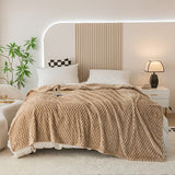 Luxury Popcorn Waffle Fleece Throw Blanket | Extra Large Warm Cozy Sofa Bed Blanket