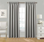 Pencil Pleat Blackout Curtains, Thermal Lined with Tie Backs