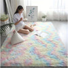 Fluffy Shaggy Area Rug Pastel Tie Dye — Anti Slip Soft Carpet for Living Room
