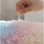 Fluffy Shaggy Area Rug Pastel Tie Dye — Anti Slip Soft Carpet for Living Room