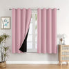 100% Blackout Curtains 2 Piece, Grommet Top, Thermal Insulated