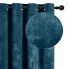 Blackout Crushed Velvet Curtains, Eyelet Ring Top, Lined Pair