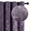 Blackout Crushed Velvet Curtains, Eyelet Ring Top, Lined Pair