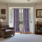 Blackout Crushed Velvet Curtains, Eyelet Ring Top, Lined Pair
