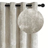 Blackout Crushed Velvet Curtains, Eyelet Ring Top, Lined Pair