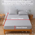Waterproof Mattress Protector Extra Deep Fitted — Noiseless Bed Sheet Cover UK