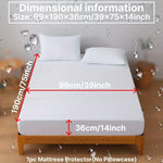 Waterproof Mattress Protector Extra Deep Fitted — Noiseless Bed Sheet Cover UK
