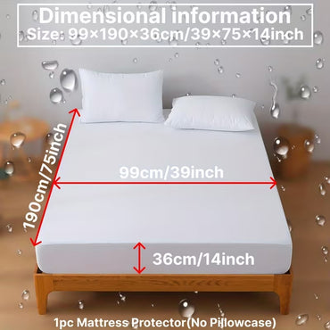 Waterproof Mattress Protector Extra Deep Fitted — Noiseless Bed Sheet Cover UK