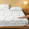 Brushed Fitted Sheet Ditsy Floral Print — Deep Pocket for Bedroom Guest Room