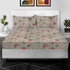 Printed Fitted Sheet Floral Pattern — Double King Size with Pillowcases