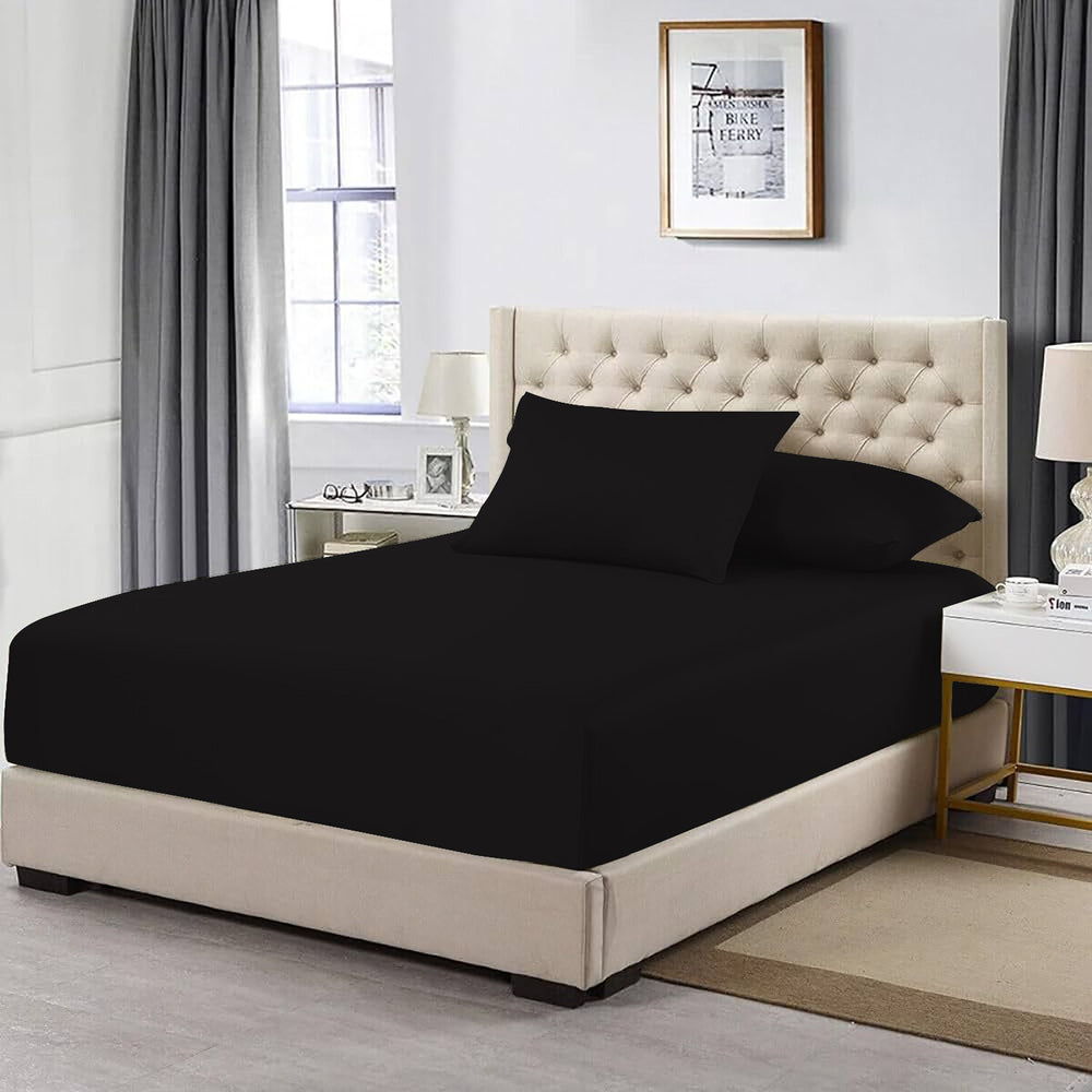Extra Deep Fitted Sheet 16 Inch Pocket — Single Double King Super King Sizes